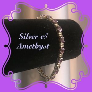 ⚡️REDUCED!⚡️ SILVER & AMETHYST BRACELET